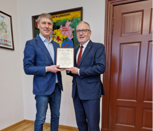 Starosta Wąbrzeski Krzysztof Maćkiewicz z Posłem Marcinem Skonieczką