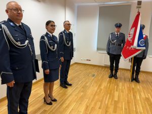 Uroczysta zbiórka z okazji powołania mł. insp. Dariusza Dziury na Komendanta Powiatowego Policji w Wąbrzeźnie