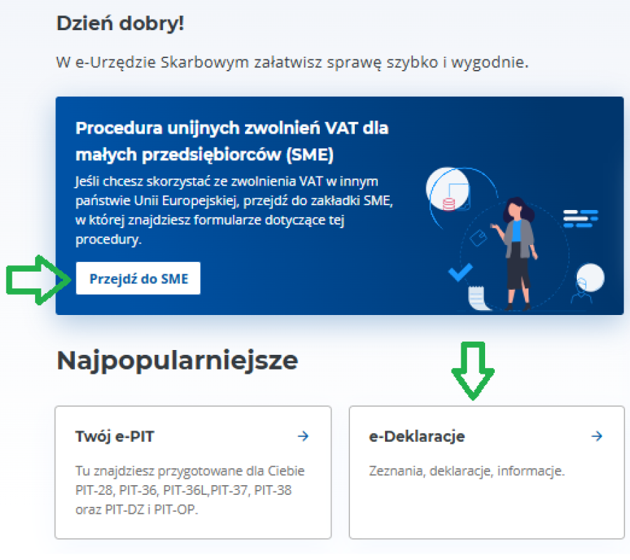 Instrukcja gdzie znaleźć formularze związane z procedurą szczególną SME.