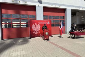 Uroczysty apel z okazji Powiatowych Obchodów Dnia Strażaka w Wąbrzeźnie