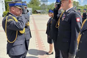 Uroczysty apel z okazji Powiatowych Obchodów Dnia Strażaka w Wąbrzeźnie