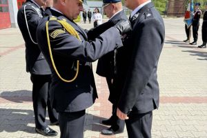 Uroczysty apel z okazji Powiatowych Obchodów Dnia Strażaka w Wąbrzeźnie