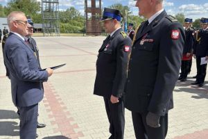 Uroczysty apel z okazji Powiatowych Obchodów Dnia Strażaka w Wąbrzeźnie