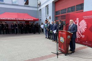 Uroczysty apel z okazji Powiatowych Obchodów Dnia Strażaka w Wąbrzeźnie