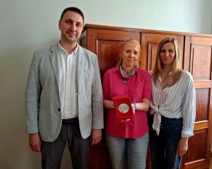 Przedstawiciele Oddziału Okręgowego Polskiego Czerwonego Krzyża w Bydgoszczy wraz z Powiatowym Rzecznikiem Konsumentów