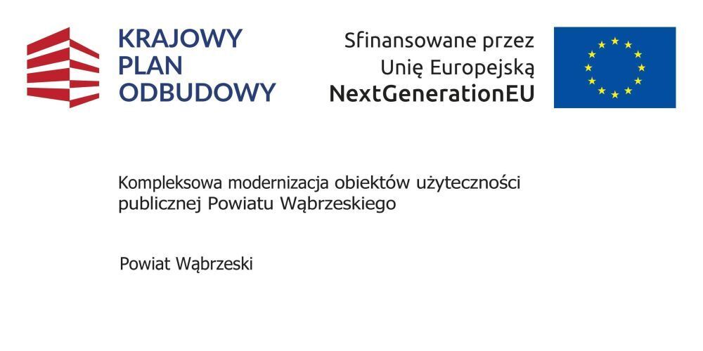 Tablica informacyjna - nazwa przedsięwzięcia, logo KPO, sfinansowane przez Unię Europejską NextGenerationEU