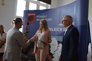 Uroczystość wręczenia aktów nadania stopnia awansu zawodowego nauczycielom z powiatu wąbrzeskiego