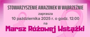 Fragment plakatu informującego o Marszu Różowej Wstążki