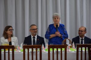 Od lewej: Wicestarosta, Burmistrz Wąbrzeźna, Prezez Koła Powiatowego w Wąbrzeźnie PZN, Wójt Gminy Ryńsk