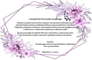 Życzenia z okazji Dnia Pracownika Socjalnego