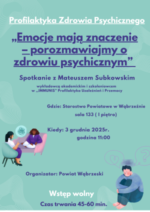 Plakat informujący o spotkaniu