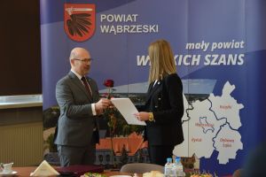 Uroczyste wręczenie powołania Państwowemu Powiatowemu Inspektorowi Sanitarnemu w Wąbrzeźnie Pani Małgorzacie Szreter