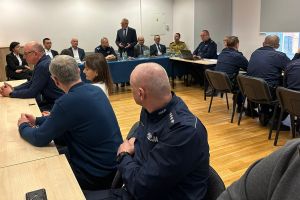 Odprawa roczna w Komendzie Powiatowej Policji w Wąbrzeźnie