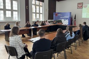 Uczniowie ZSO w Wąbrzeźnie na "Lekcji w starostwie"