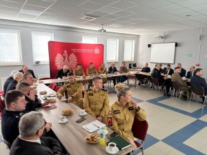 Narada roczna w Komendzie Powiatowej Państwowej Straży Pożarnej w Wąbrzeźnie