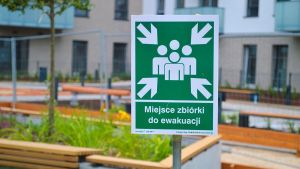 Tablica: Miejsce zbiórki do ewakuacji