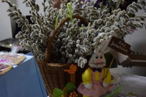 Bazie gałązki w koszyku