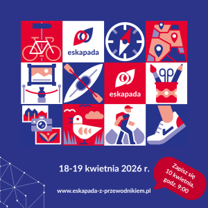 Plakat informujący o Eskapadzie i zapisach