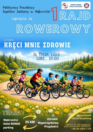 Plakat informujący o Rajdzie Rowerowym