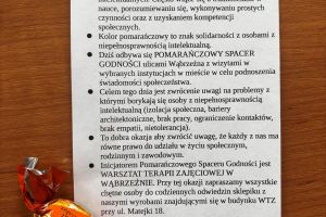 Upominki - ulotka i cukierek