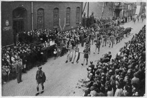 Święto P.K.W.N. (Polskiego Komitetu Wyzwolenia Narodowego) w Wąbrzeźnie 1947 r.