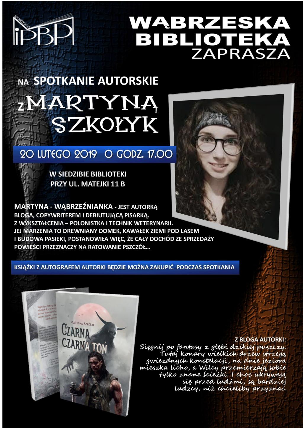 Spotkanie autorskie z Martyną Szkołyk
