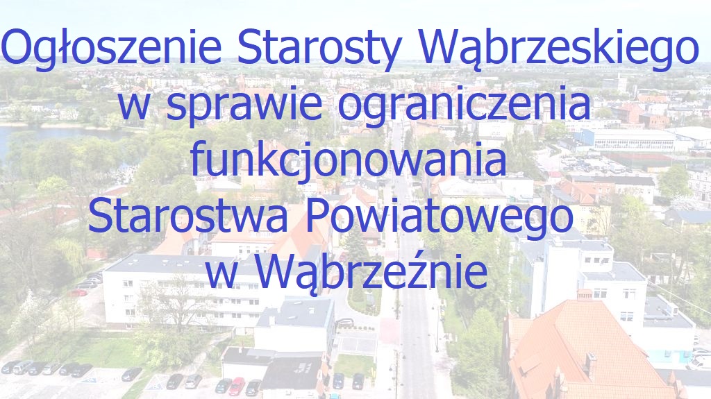 OGŁOSZENIE STAROSTY WĄBRZESKIEGO