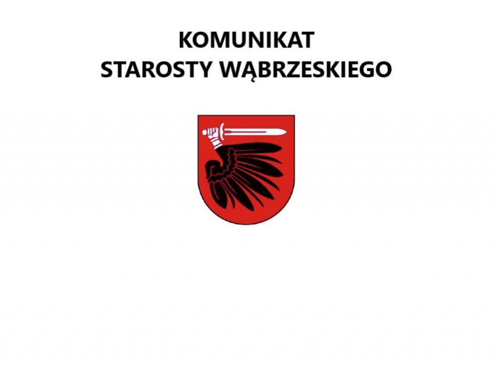 Komunikat Starosty Wąbrzeskiego dot. sytuacji epidemiologicznej na terenie Powiatu Wąbrzeskiego 10.10.2020 godz. 15:30