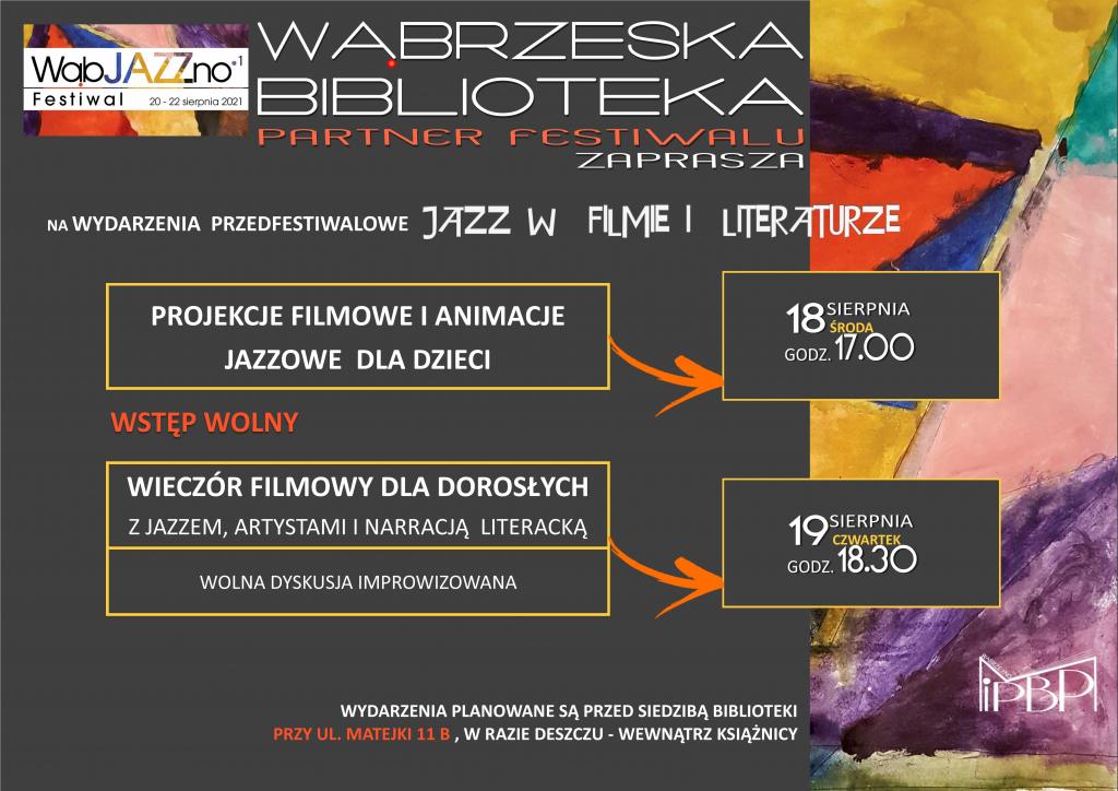Wąbrzeska biblioteka zaprasza na wydarzenia przedfestiwalowe „Jazz w filmie i literaturze”