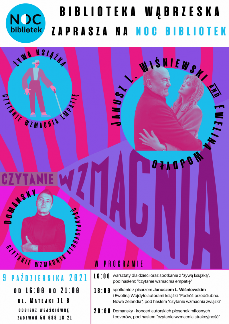 Noc Bibliotek już 9 października! Tym razem przebiegać będzie pod hasłem: "Czytanie wzmacnia!"