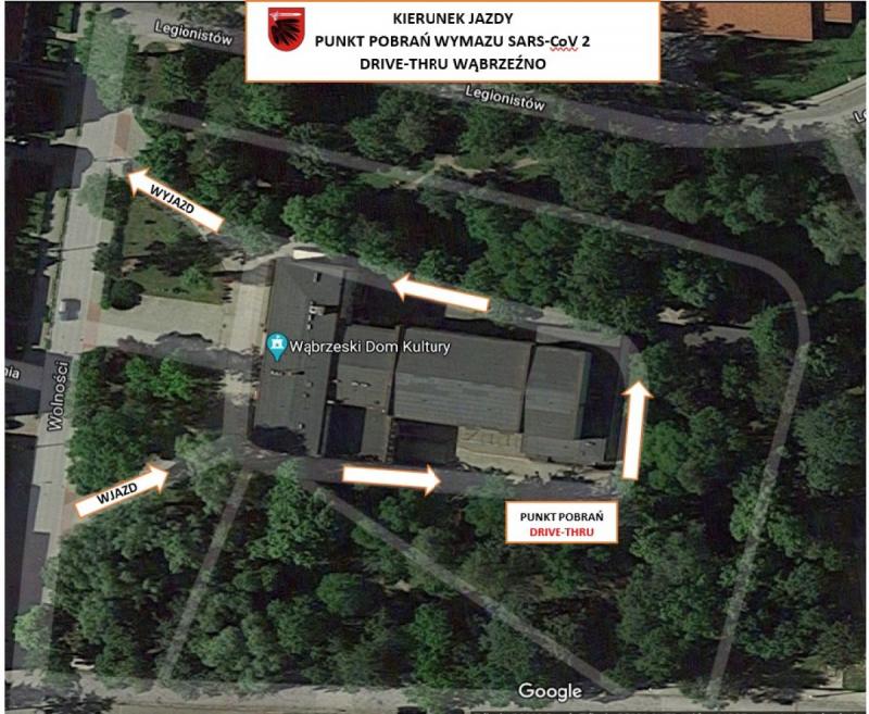 Punktu wymazowy DRIVE-THRU