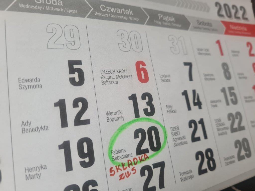 Wysokość składek w 2022 roku