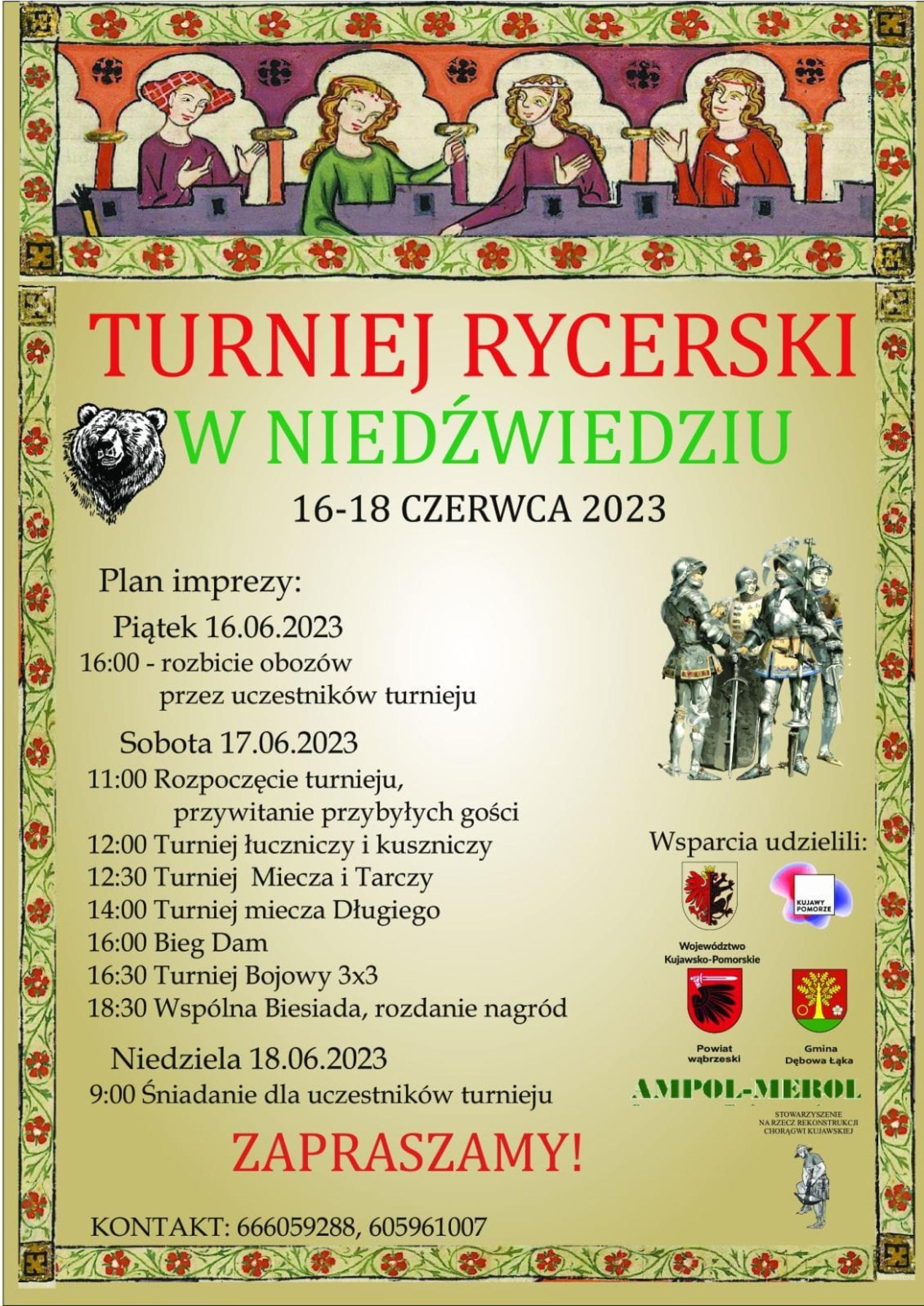 W dniach 16-18 czerwca w Niedźwiedziu odbędzie się turniej rycerski!