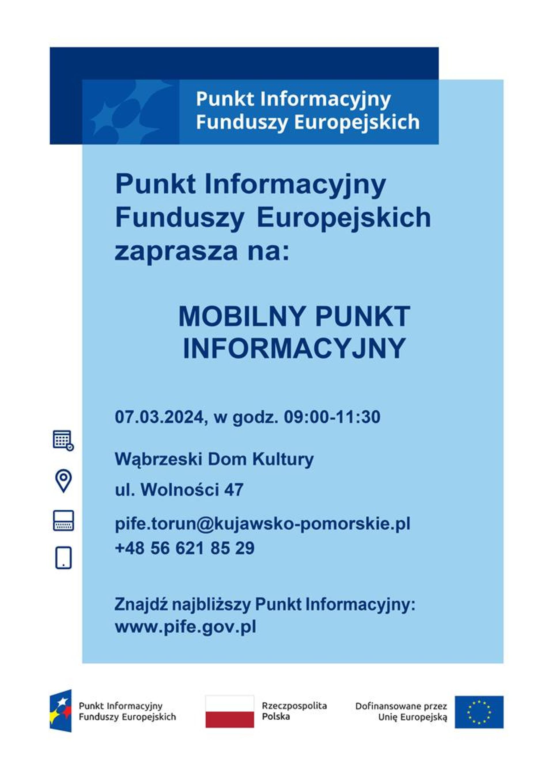 Mobilny Punkt Informacyjny Funduszy Europejskich