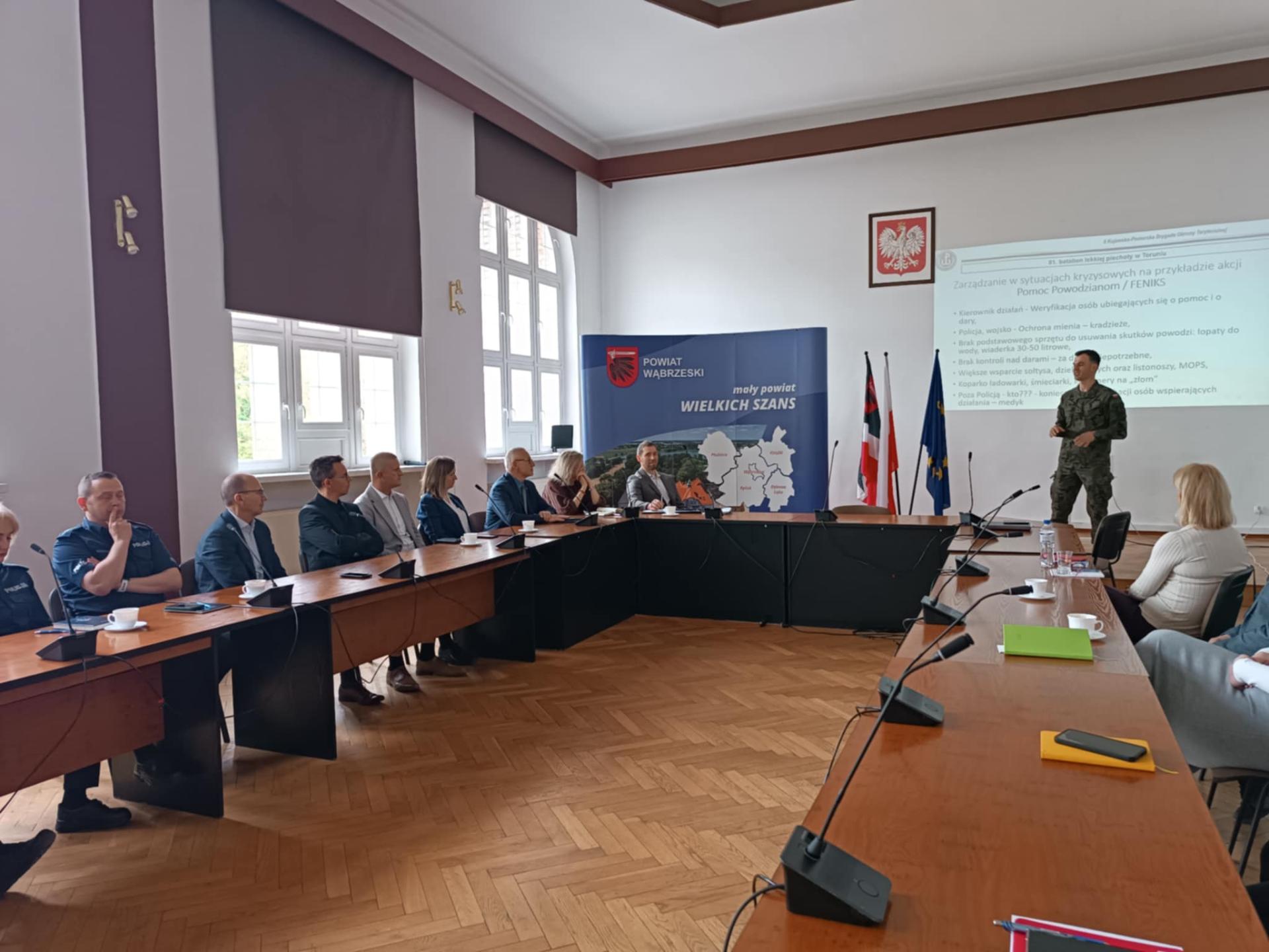 Współpraca cywilno-wojskowa tematem przewodnim spotkania w Starostwie Powiatowym w Wabrzeźnie