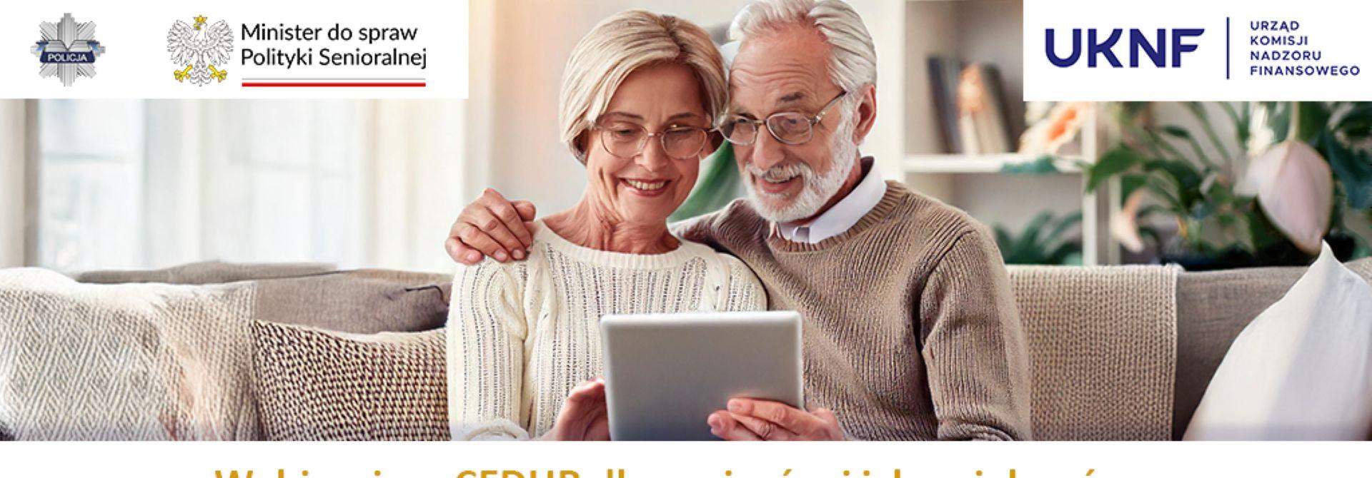 "Bezpieczne płatności w Internecie dla Seniorów" - webinarium CEDUR dla seniorów i ich opiekunów