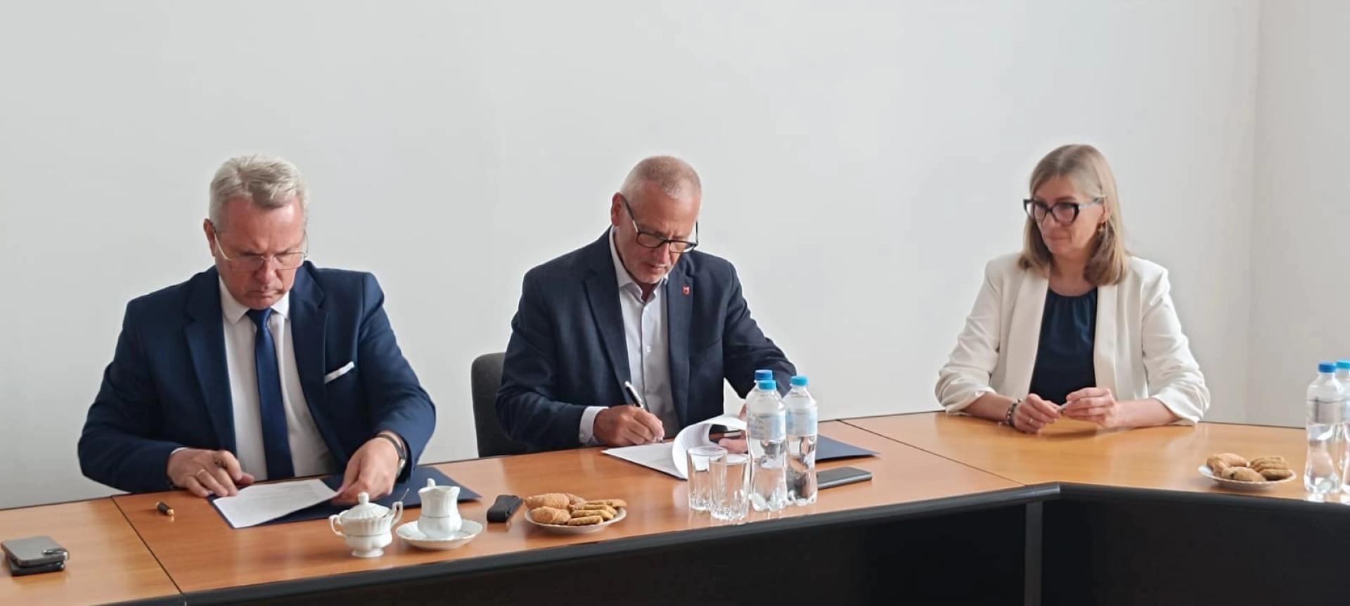 Wizyta Wicewojewody Kujawsko-Pomorskiego Piotra Hemmerlinga w Starostwie Powiatowym w Wąbrzeźnie