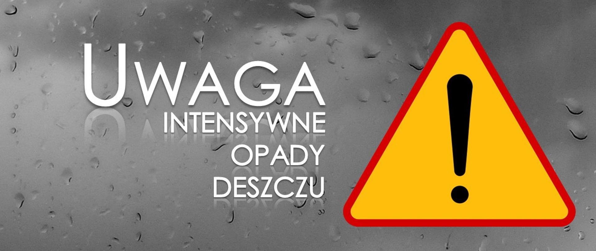 Ostrzeżenie meteorologiczne - Intensywne opady deszczu!