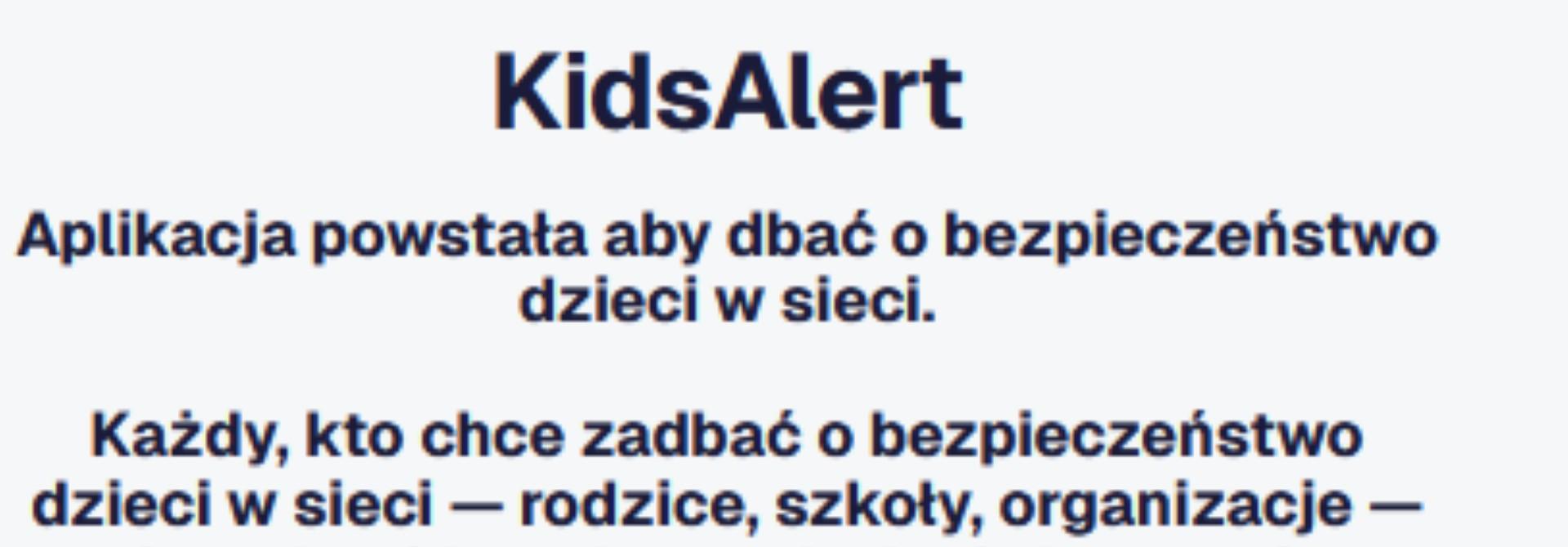 Kids Alert- bezpieczeństwo dzieci w sieci